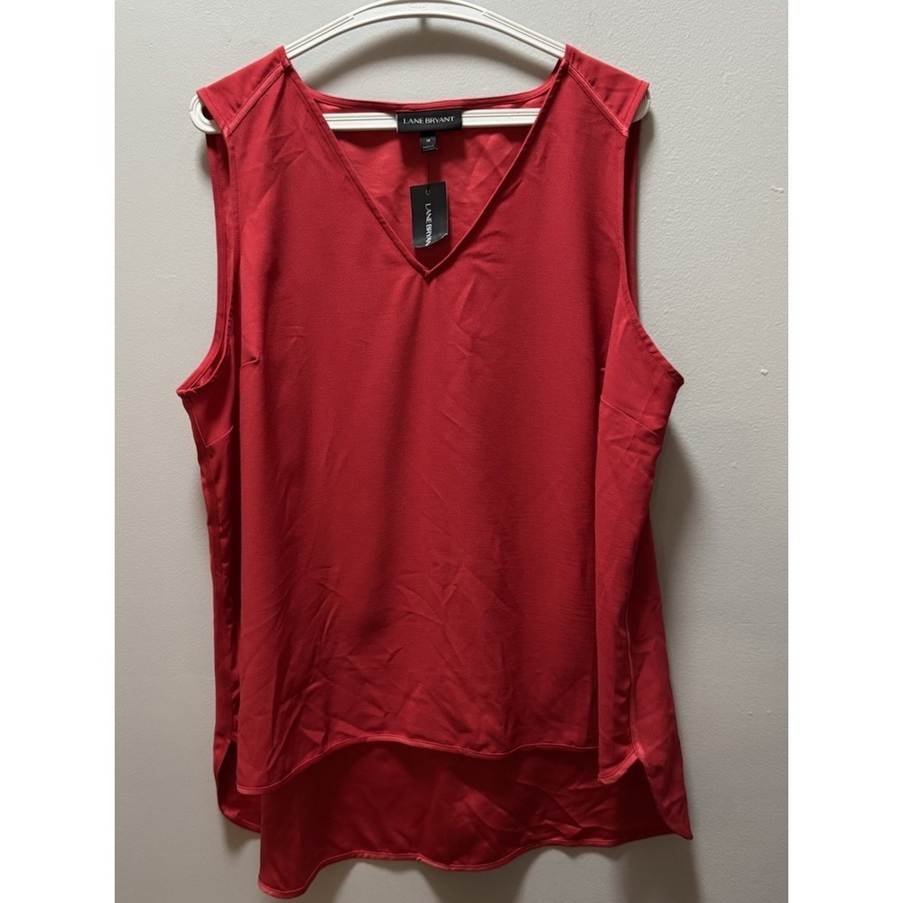 Lane Bryant Women's Hi Low Tank Top Red Size 18
